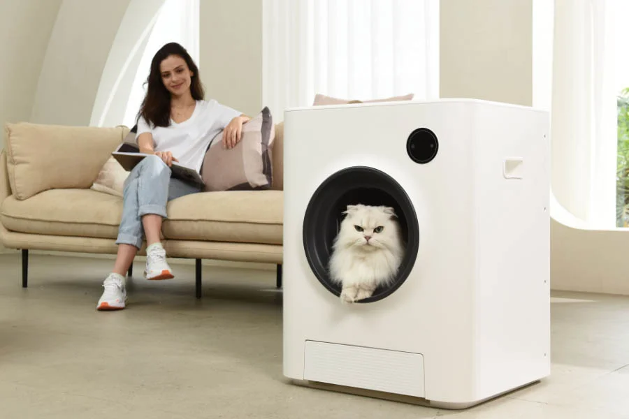 how does the litter robot work